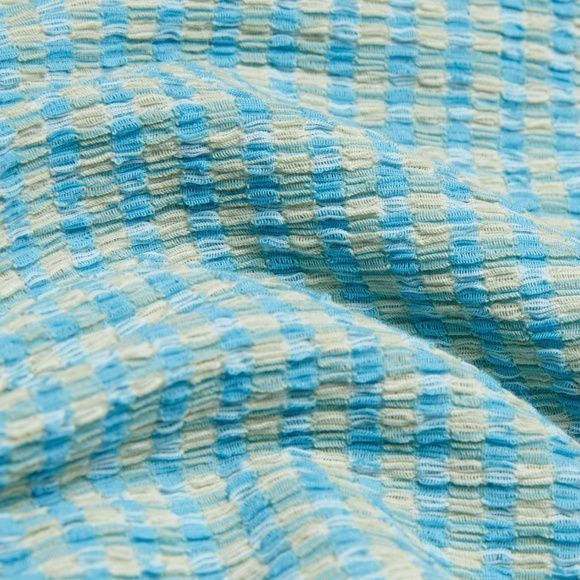 NWT Wilfred Textured Verona Maxi Dress Sleeveless Side Slit Blue White Size M - Picture 3 of 13